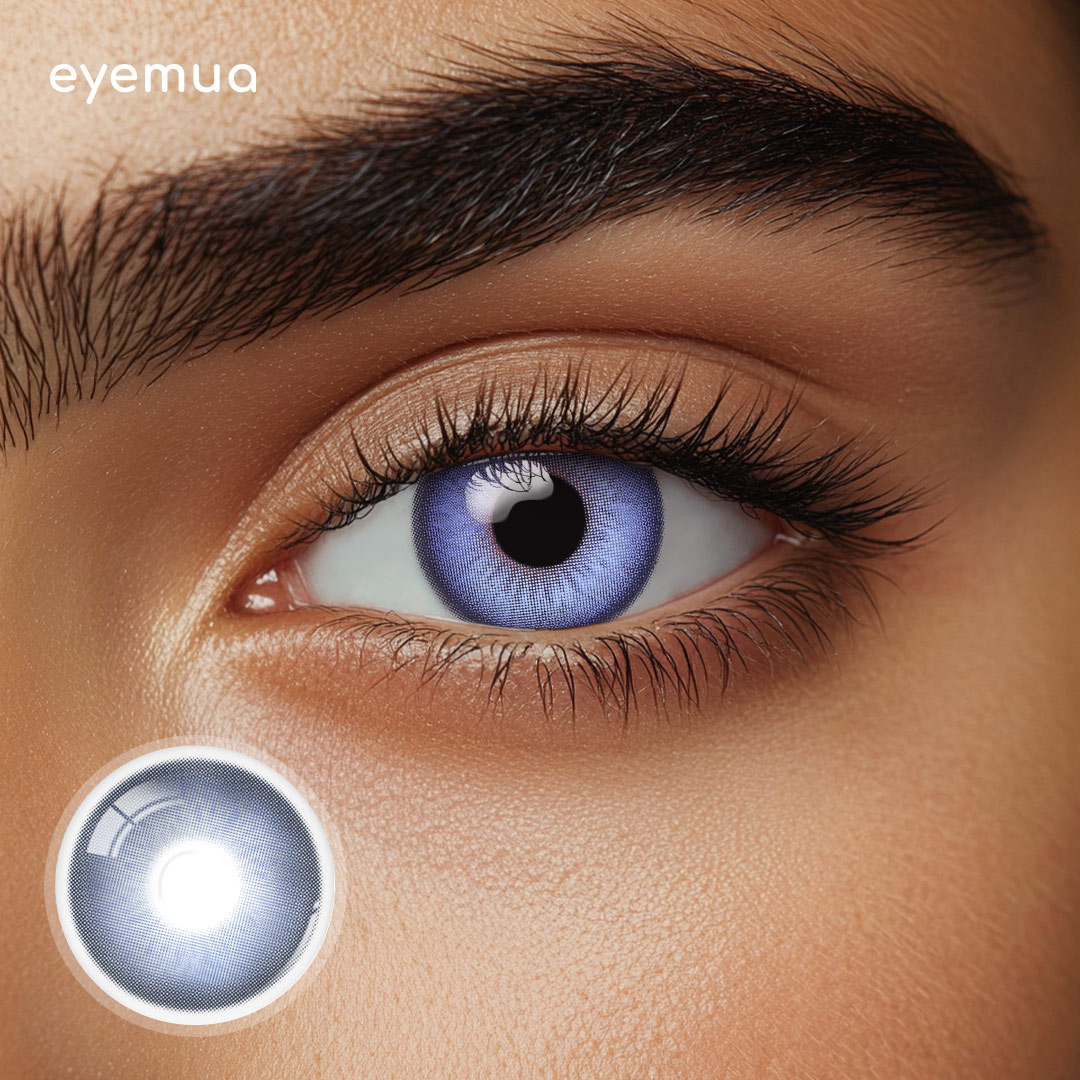 Eyemua Polar Blaze Blue Men Colored Contact Lenses